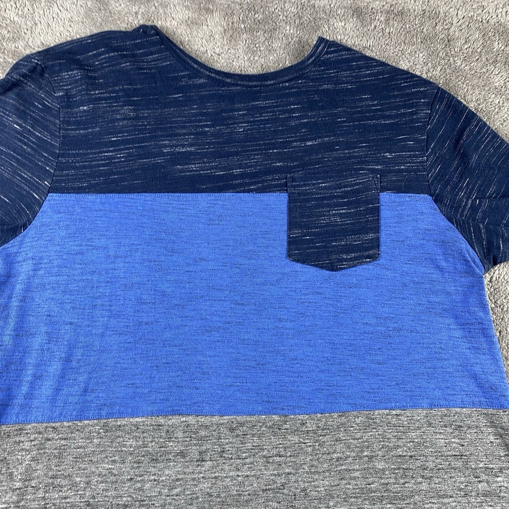 Urban Pipeline T-Shirt Short Sleeve Mens Medium Gray Blue Colorblock - Picture 3 of 15